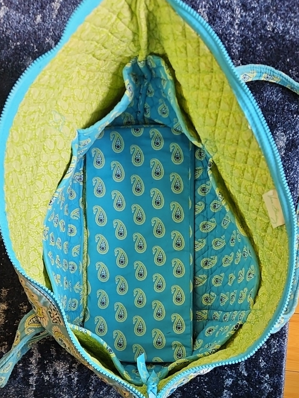 Vera Bradley Tote XL Bermuda Blue - Picture 7 of 7